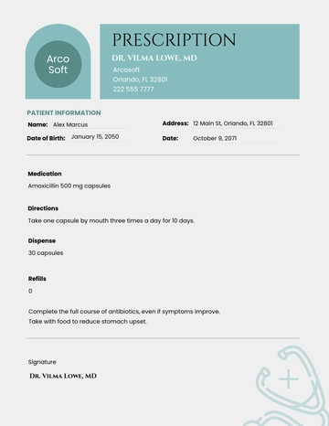 Free Printable Prescription Template to Edit Online Free Printable Prescription Template to Edit Online