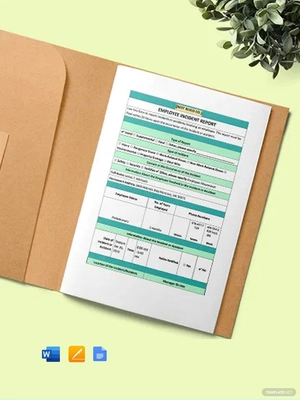 Contractor Incident Report Template