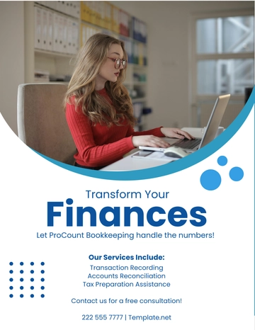 Free Bookkeeping Flyer Template to Edit Online