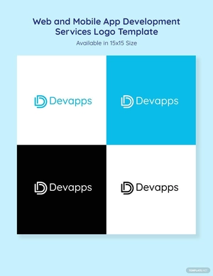 Web and Mobile App Development Services Logo Template