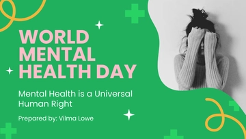Free World Mental Health Day Presentation Template to Edit Online