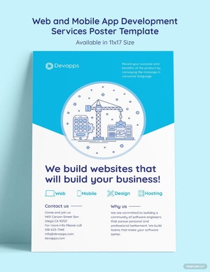 Web and Mobile App Development Services Poster Template