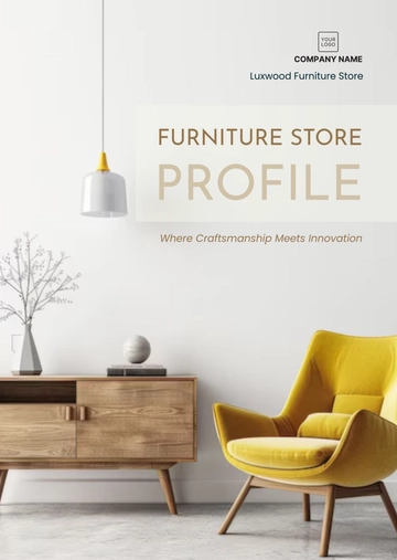 Free Furniture Store Company Profile Template to Edit Online