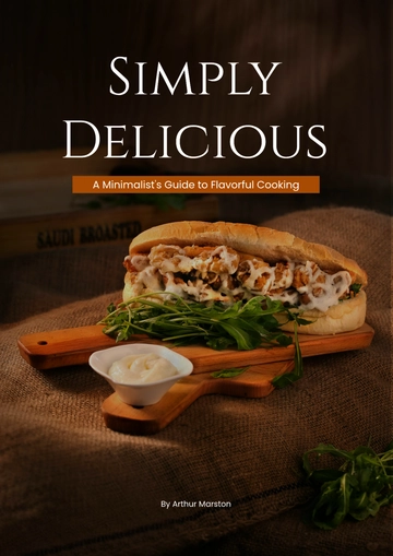 Free Minimalist Cookbook Background Template to Edit Online