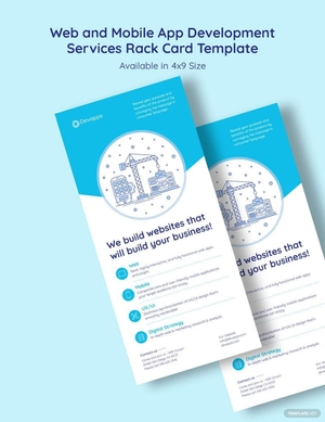 Web and Mobile App Development Services Rack Card Template