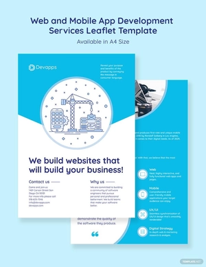 Web and Mobile App Development Services Leaflet Template