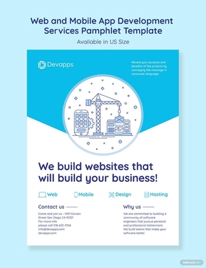 Web and Mobile App Development Services Pamphlet Template