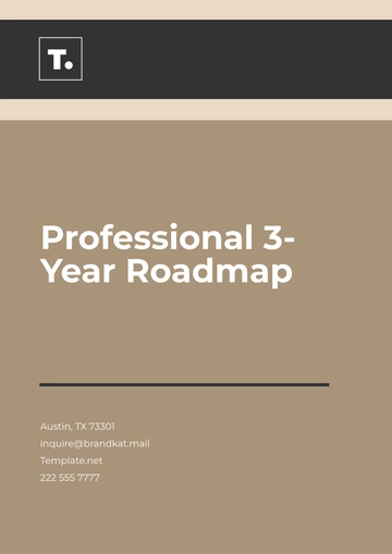 Free Professional 3-Year Roadmap Template to Edit Online