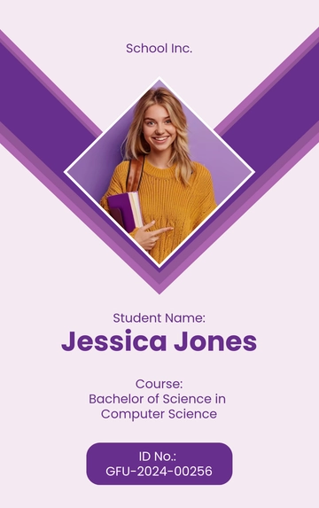 Free College ID Template to Edit Online