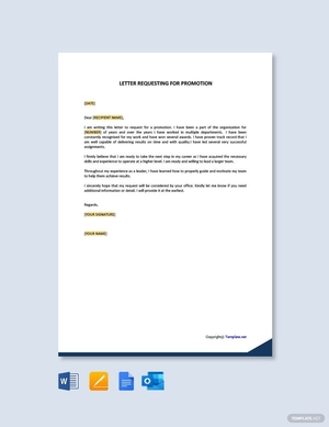 Letter Requesting for Promotion Letter Requesting for Promotion