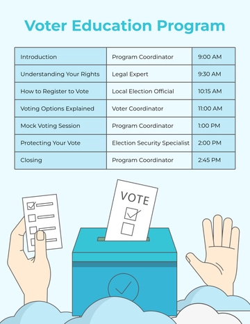 Free Voter Education Program Template to Edit Online