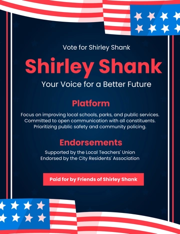 Free Candidate Endorsement Flyer Template to Edit Online