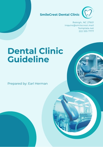 Free Dental Clinic Guideline Template to Edit Online