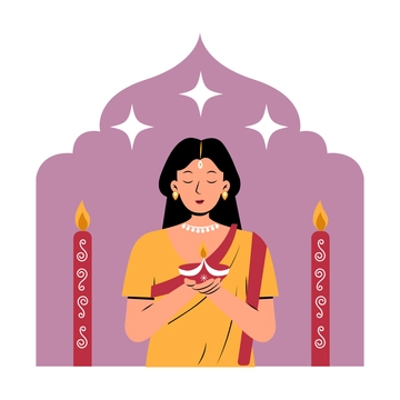 Free Diwali Puja Clipart to Edit Online