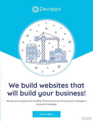 Web and Mobile App Development Services Email Newsletter Template