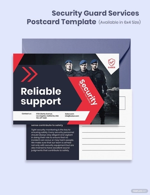 Security Guard Services Postcard Template