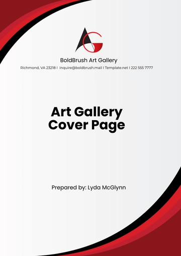 Free Art Gallery Cover Page Template to Edit Online