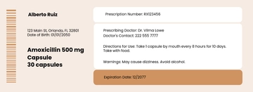 Free Prescription Label Template to Edit Online Free Prescription Label Template to Edit Online