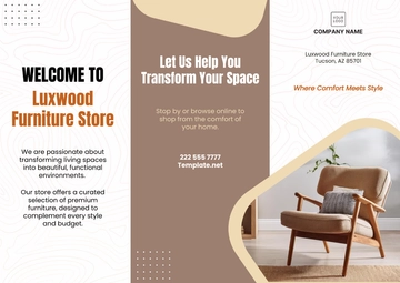 Free Furniture Store Pamphlet Template to Edit Online