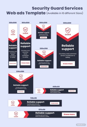 Security Guard Services Web Ads Template