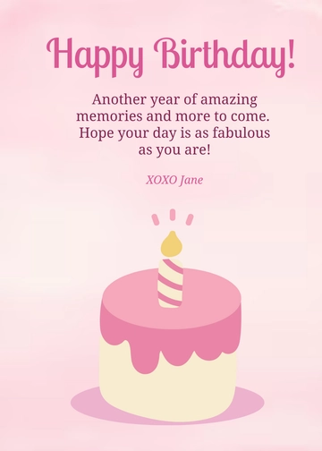 Free Birthday Greetings for Friend Template to Edit Online