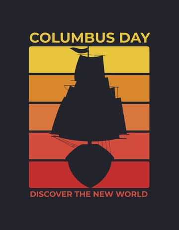 Free Columbus Day T-Shirt Design Template to Edit Online