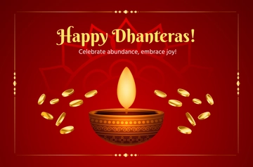 Free Happy Dhanteras Festival Banner Template to Edit Online