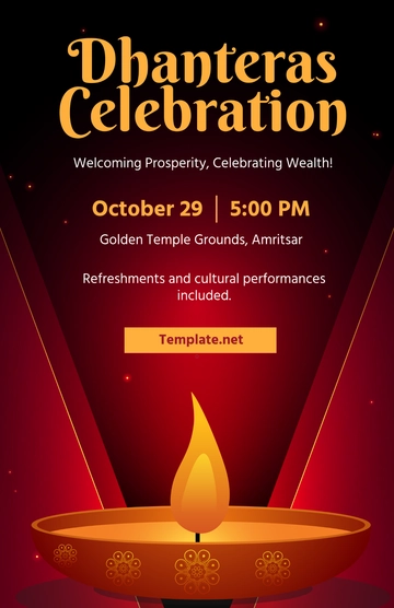 Free Dhanteras Celebration Template to Edit Online