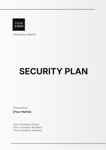 Free Security Plan Template to Edit Online
