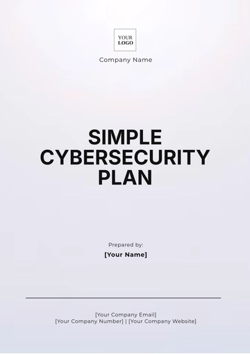 Free Simple Cybersecurity Plan Template to Edit Online