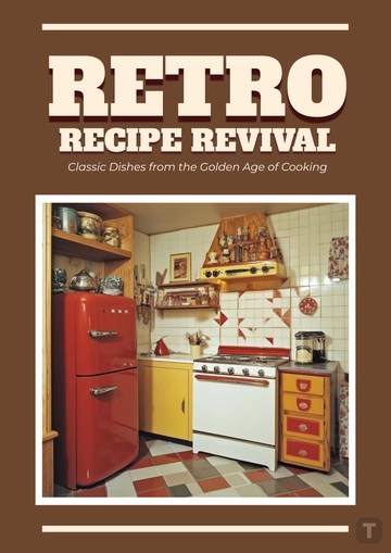 Free Retro Cookbook Template to Edit Online