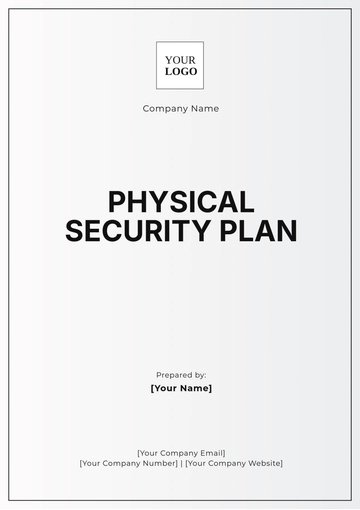 Free Physical Security Plan Template to Edit Online