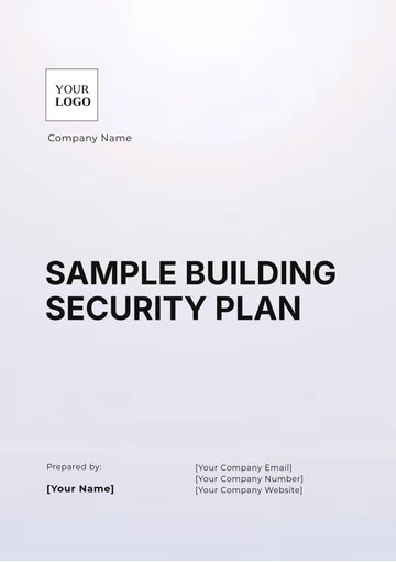 Free Sample Building Security Plan Template to Edit Online
