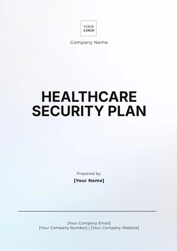 Free Healthcare Security Plan Template to Edit Online