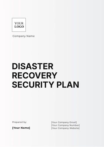 Free Disaster Recovery Security Plan Template to Edit Online
