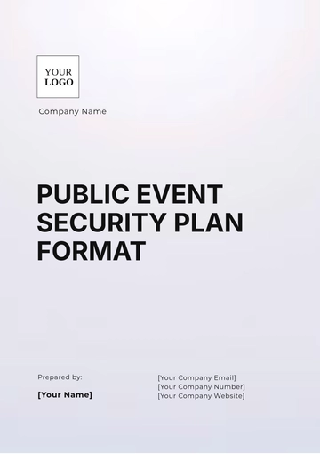 Free Public Event Security Plan Format Template to Edit Online