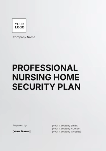 Free Professional Nursing Home Security Plan Template to Edit Online