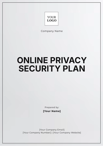 Free Online Privacy Security Plan Template to Edit Online