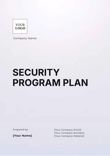 Free Security Program Plan Template to Edit Online