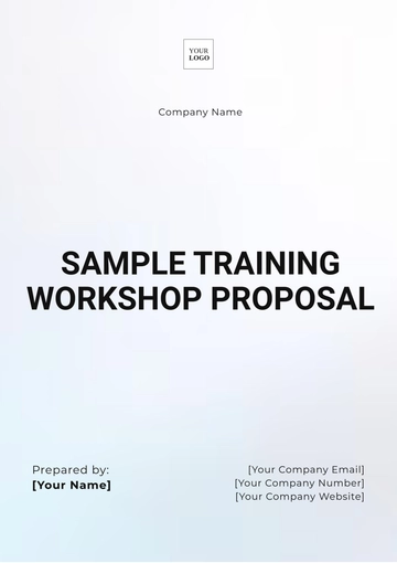 Free Sample Training Workshop Proposal Template to Edit Online