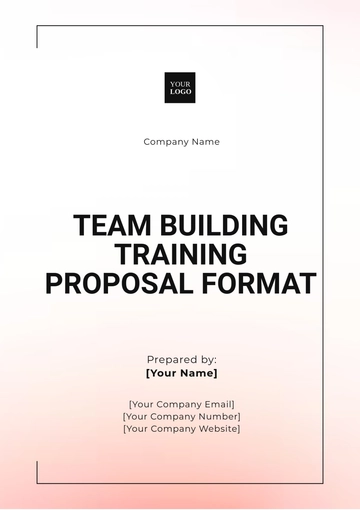 Free Team Building Training Proposal Format Template to Edit Online