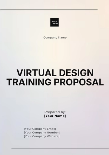 Free Virtual Design Training Proposal Template to Edit Online