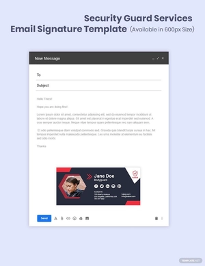 Security Guard Services Email Signature Template
