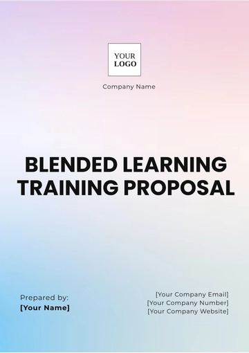 Free Blended Learning Training Proposal Template to Edit Online