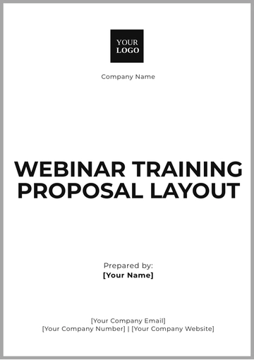 Free Webinar Training Proposal Layout Template to Edit Online