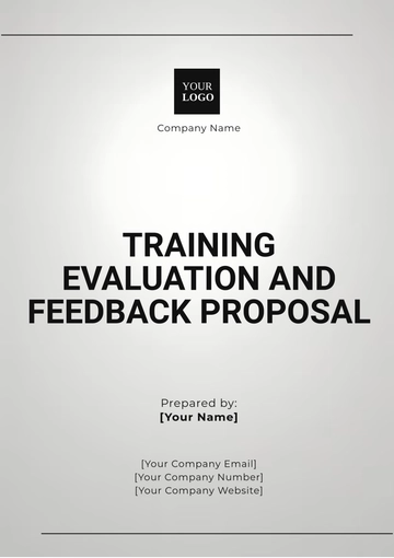 Free Training Evaluation and Feedback Proposal Template to Edit Online