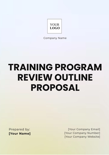 Free Training Program Review Outline Proposal Template to Edit Online