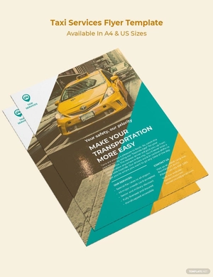 Taxi Services Flyer Template