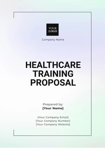 Free Healthcare Training Proposal Template to Edit Online