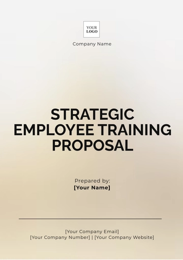 Free Strategic Employee Training Proposal Template to Edit Online